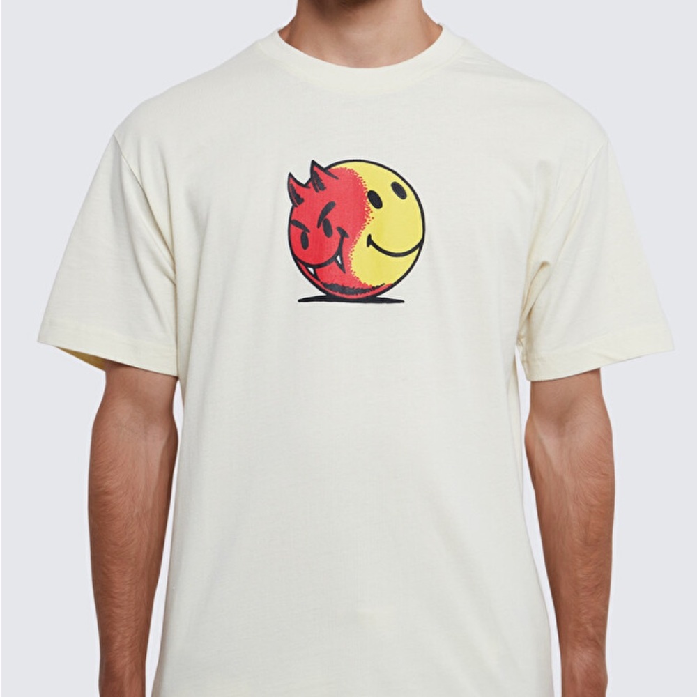 Market Smiley Good & Evil tee